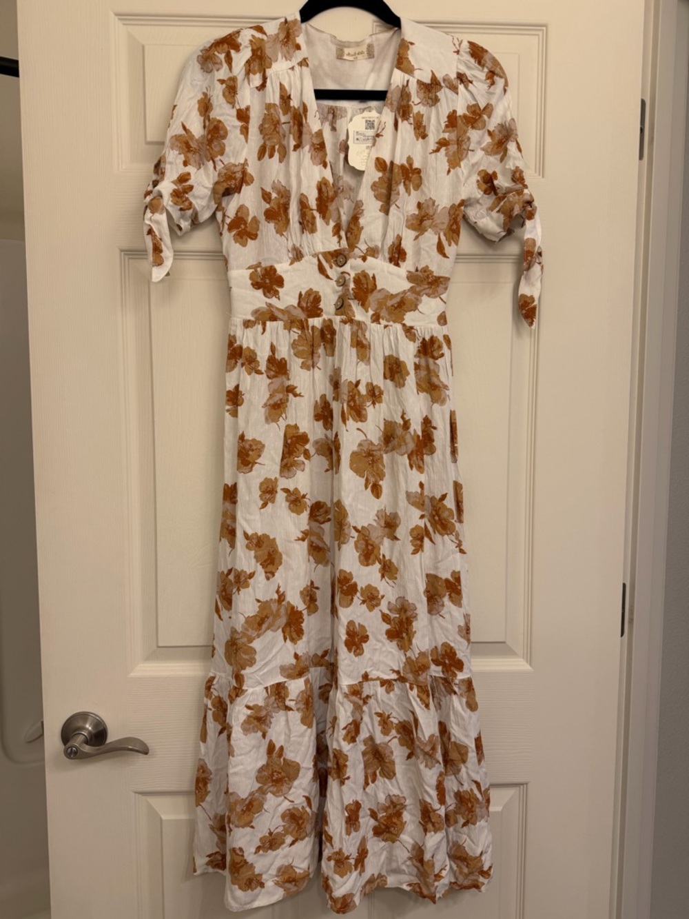 Altar'd State White Dress with Floral Print